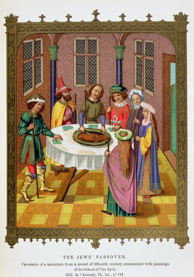 Das Pessachfest der Juden, Faksimile eines mit Gemälden verzierten Missale aus dem 15. Jahrhundert von Jan van Eyck